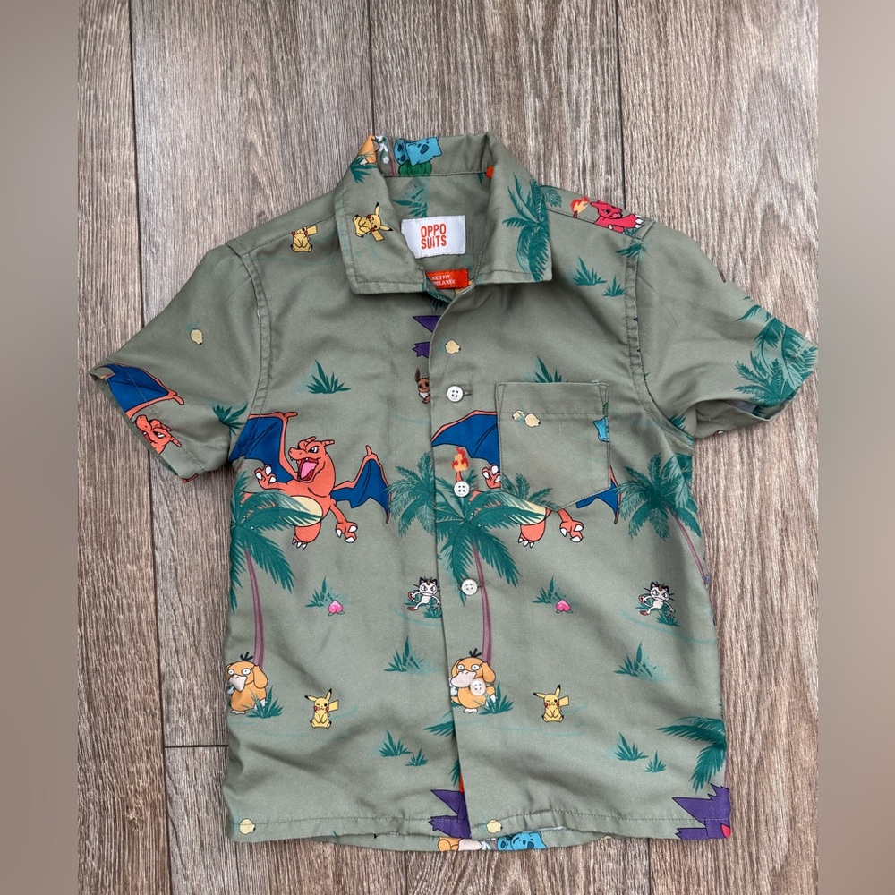 BoxLunch x OppoSuits Kids Pokemon Button Down Shirt Size 4y